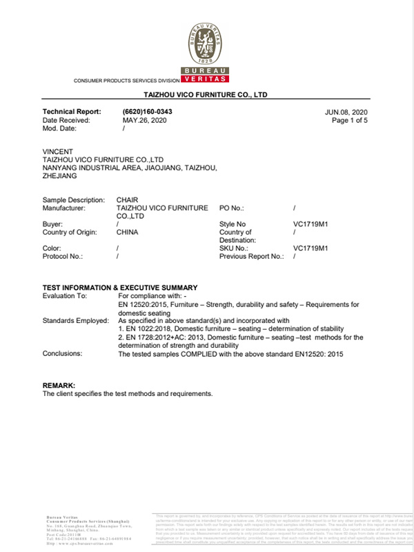Vico Furniture Co. , Ltd.